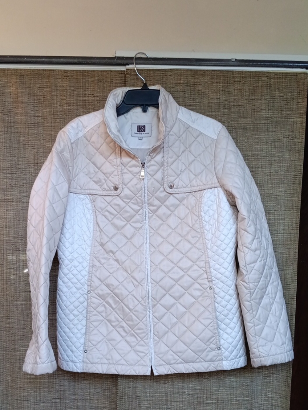 Laundry by Design Women's Quilted Light Beige Puffer Jacket